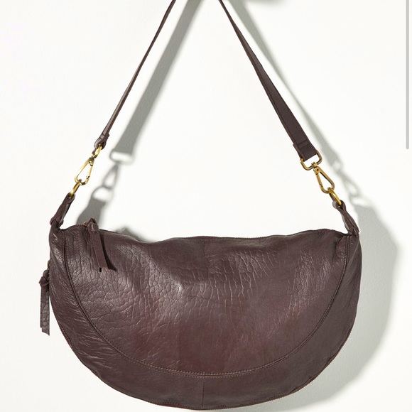 Anthropologie Handbags - Anthropologie Half Moon Leather Crossbody NWOT
